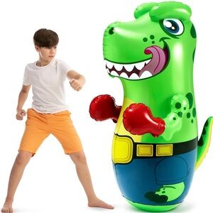 NEW Inflatable T-Rex Dinosaur Bopper 47”, Bop Bag Inflatable Punching Toy, Kid